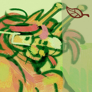 A messy colored sketch of fur Shrimp. Nudity content warning.